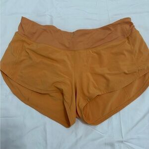 Lululemon Athletica Orange Athletic Shorts Lightweight Performance